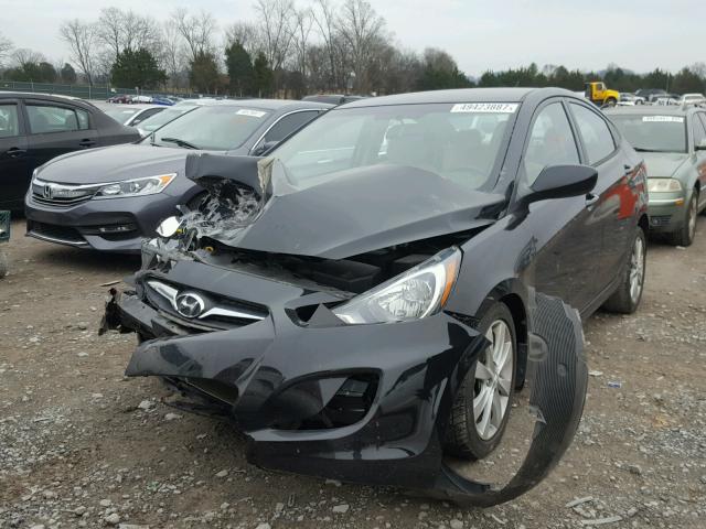 KMHCU4AE0DU433718 - 2013 HYUNDAI ACCENT GLS BLACK photo 2