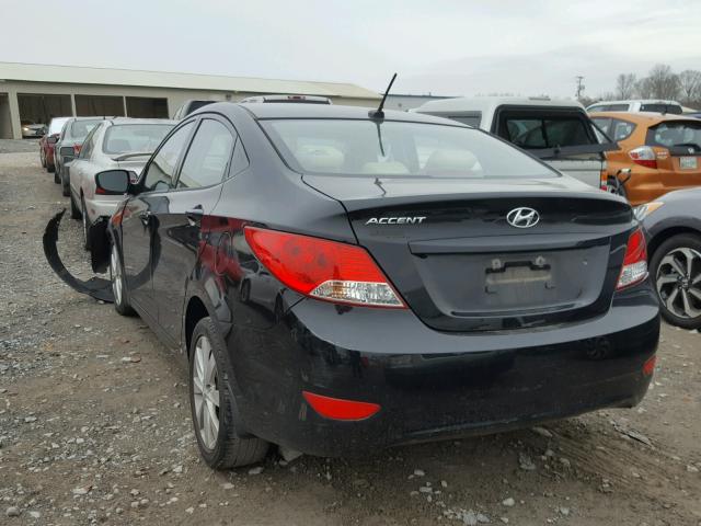 KMHCU4AE0DU433718 - 2013 HYUNDAI ACCENT GLS BLACK photo 3