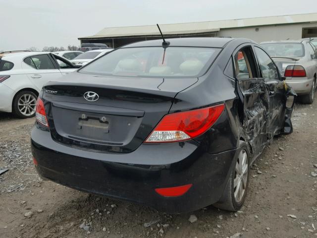 KMHCU4AE0DU433718 - 2013 HYUNDAI ACCENT GLS BLACK photo 4