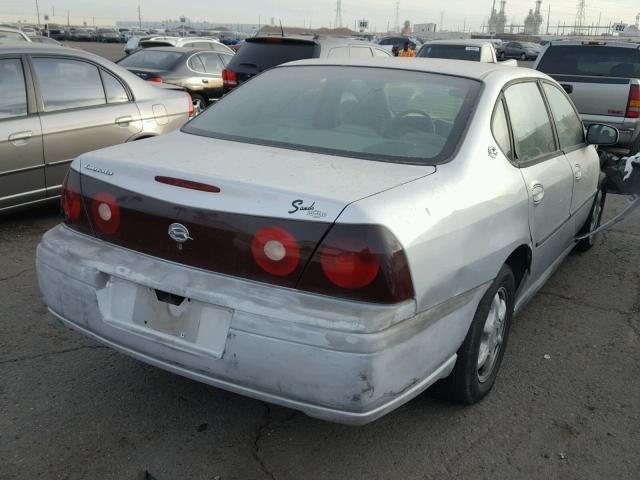 2G1WF52E449196334 - 2004 CHEVROLET IMPALA SILVER photo 4