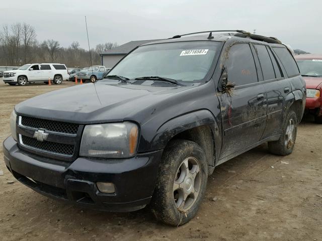 1GNDT13S982141376 - 2008 CHEVROLET TRAILBLAZE BLACK photo 2