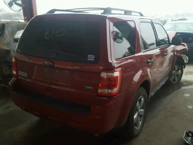 1FMCU0DG9BKA55512 - 2011 FORD ESCAPE XLT RED photo 4