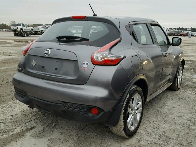 JN8AF5MR3FT503669 - 2015 NISSAN JUKE S GRAY photo 4