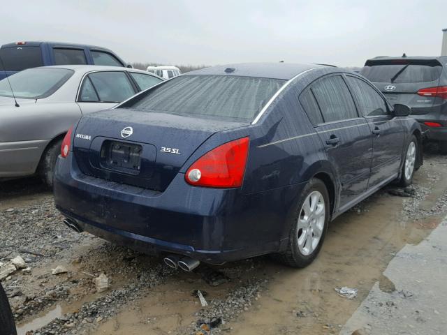 1N4BA41E18C806551 - 2008 NISSAN MAXIMA SE BLUE photo 4