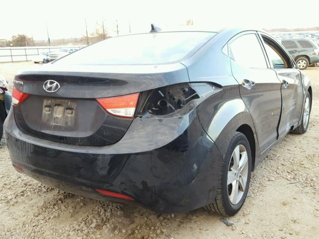 KMHDH4AE1BU103043 - 2011 HYUNDAI ELANTRA GL BLACK photo 4