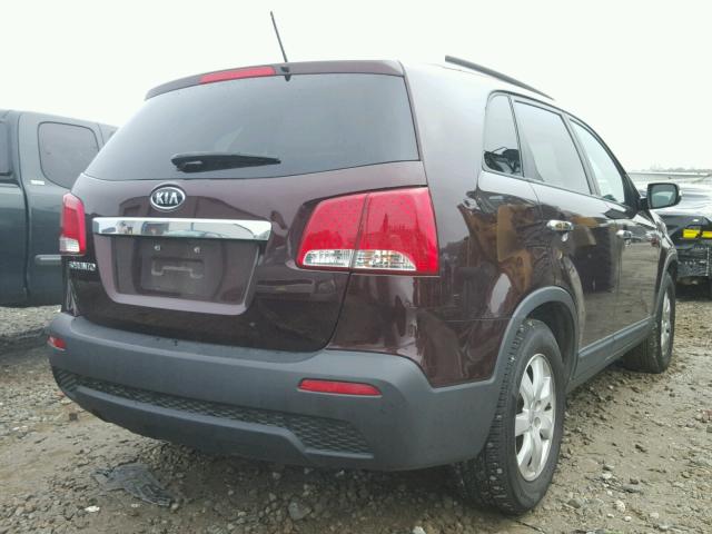 5XYKT4A20CG227761 - 2012 KIA SORENTO BA PURPLE photo 4