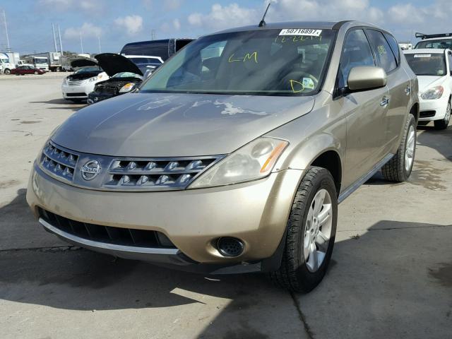 JN8AZ08T67W515363 - 2007 NISSAN MURANO SL GOLD photo 2