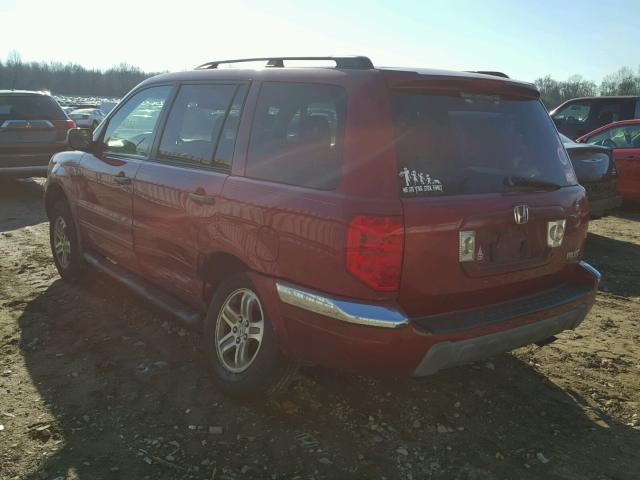 2HKYF18433H616569 - 2003 HONDA PILOT EX BURGUNDY photo 3