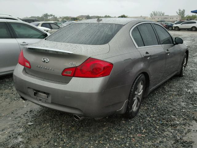 JNKBV61E48M214838 - 2008 INFINITI G35 GRAY photo 4