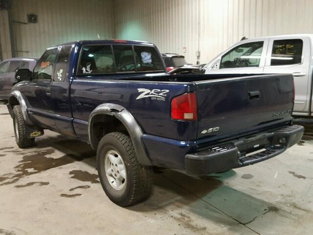 1GCCT19W718108605 - 2001 CHEVROLET S TRUCK S1 BLUE photo 3