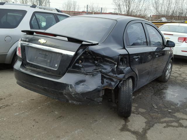 KL1TD56608B205285 - 2008 CHEVROLET AVEO BASE BLACK photo 4