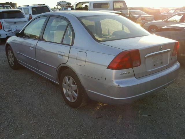 JHMES26762S001644 - 2002 HONDA CIVIC EX SILVER photo 3