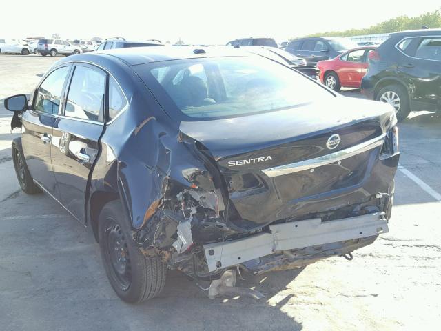 3N1AB7AP1HL664215 - 2017 NISSAN SENTRA S BLACK photo 3