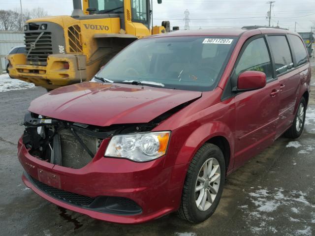 2C4RDGCG1ER320535 - 2014 DODGE GRAND CARA RED photo 2