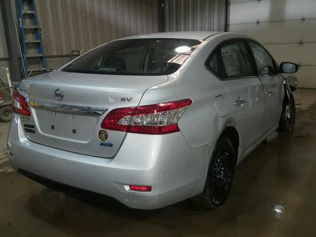 1N4AB7AP9EN850907 - 2014 NISSAN SENTRA S SILVER photo 4