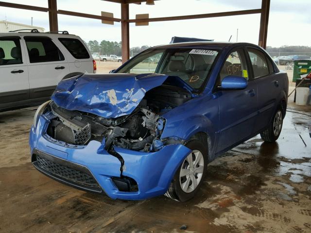 KNADH4A36A6644625 - 2010 KIA RIO LX Կապույտ լուսանկար 2