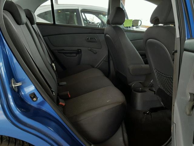 KNADH4A36A6644625 - 2010 KIA RIO LX Կապույտ լուսանկար 6