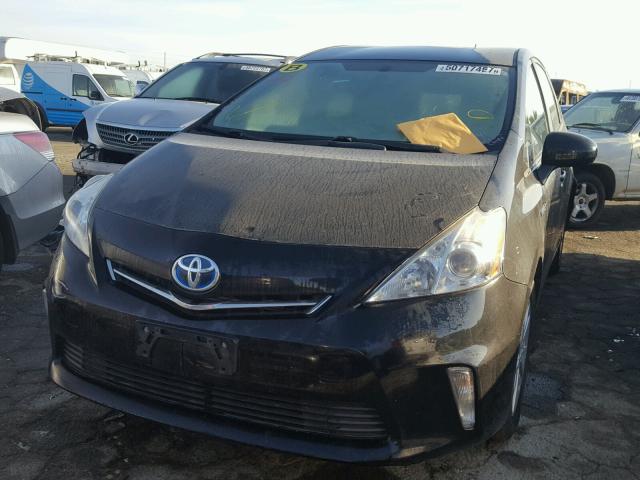 JTDZN3EU0C3126612 - 2012 TOYOTA PRIUS V BLACK photo 2