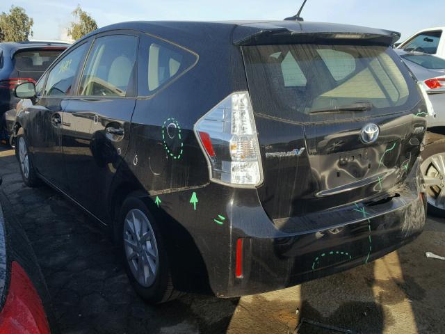 JTDZN3EU0C3126612 - 2012 TOYOTA PRIUS V BLACK photo 3