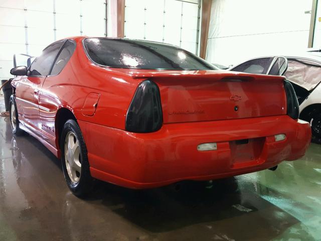 2G1WX12K2Y9274742 - 2000 CHEVROLET MONTE CARL RED photo 3