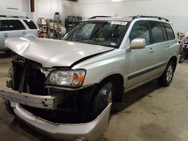 JTEGF21A030110935 - 2003 TOYOTA HIGHLANDER SILVER photo 2