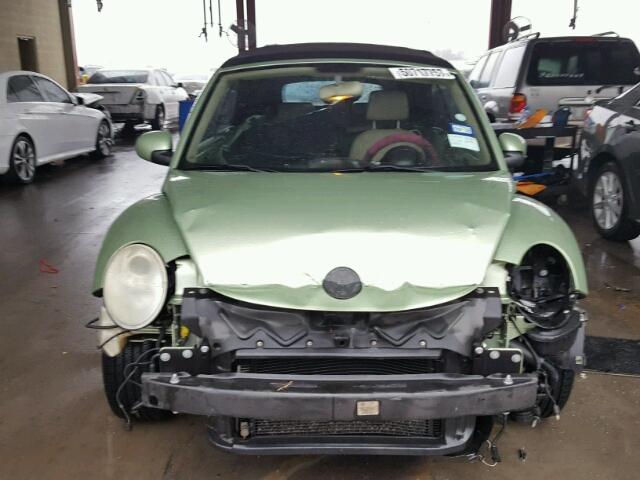 3VWPF31Y17M413049 - 2007 VOLKSWAGEN NEW BEETLE GREEN photo 9