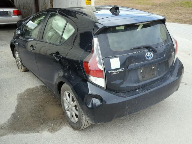 JTDKDTB32F1576441 - 2015 TOYOTA PRIUS C BLACK photo 3