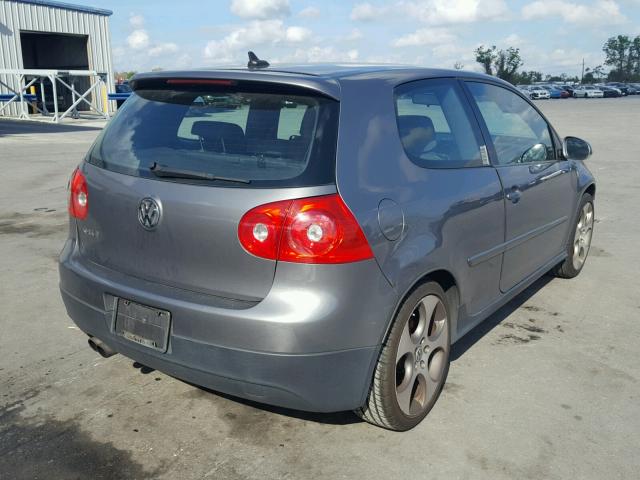 WVWEV71K69W019047 - 2009 VOLKSWAGEN GTI GRAY photo 4