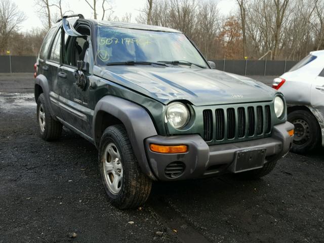 1J4GK48K13W548185 - 2003 JEEP LIBERTY SP GREEN photo 1