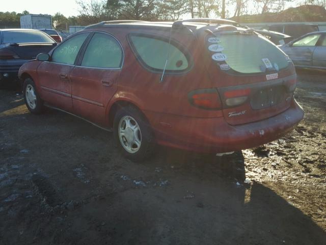 1FAFP58U3XA209768 - 1999 FORD TAURUS SE RED photo 3