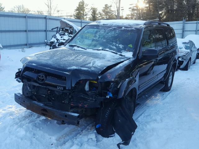 5TDBT44A57S289457 - 2007 TOYOTA SEQUOIA SR BLACK photo 2