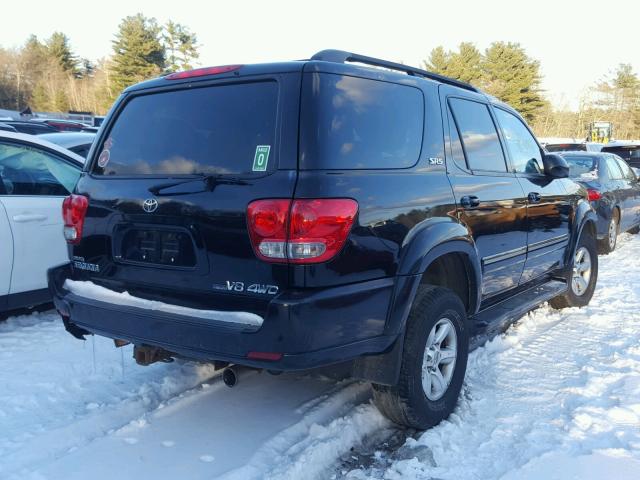 5TDBT44A57S289457 - 2007 TOYOTA SEQUOIA SR BLACK photo 4