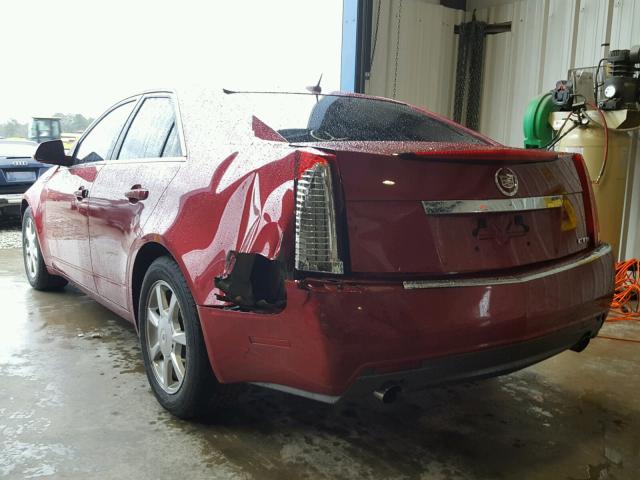 1G6DM577680208646 - 2008 CADILLAC CTS RED photo 3