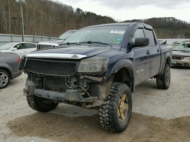 1N6AA07C89N318379 - 2009 NISSAN TITAN XE BLUE photo 2