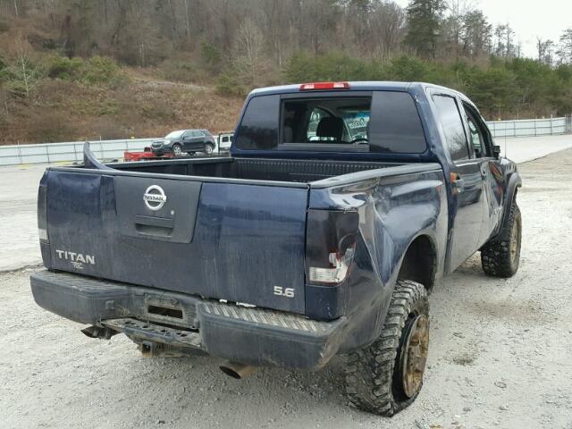 1N6AA07C89N318379 - 2009 NISSAN TITAN XE BLUE photo 4