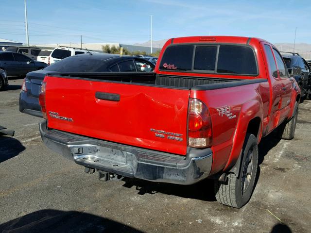 5TETU62NX7Z405838 - 2007 TOYOTA TACOMA PRE RED photo 4