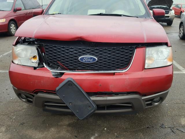 1FMDK02195GA36507 - 2005 FORD FREESTYLE RED photo 9