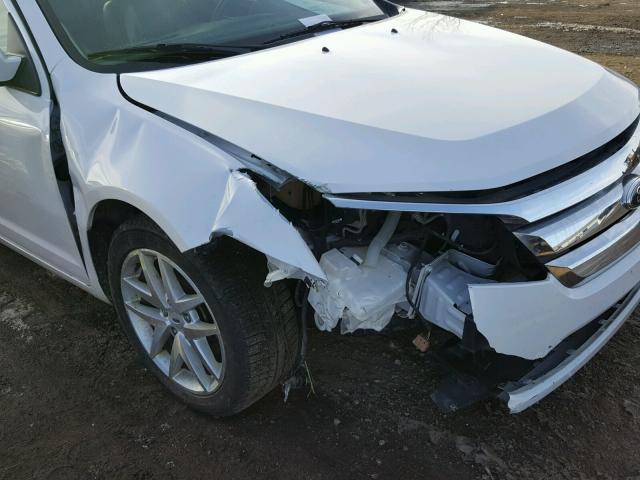 3FAHP0JA2CR411643 - 2012 FORD FUSION SEL WHITE photo 9