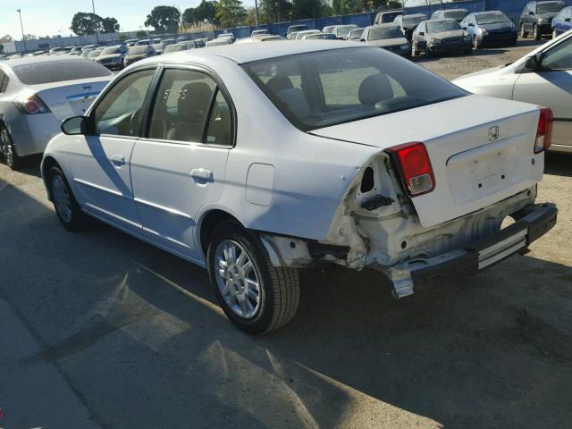 2HGES16564H557393 - 2004 HONDA CIVIC LX WHITE photo 3