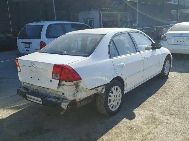 2HGES16564H557393 - 2004 HONDA CIVIC LX WHITE photo 4