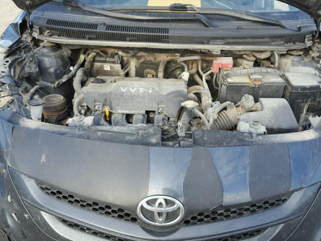 JTDBT923881284057 - 2008 TOYOTA YARIS GRAY photo 7