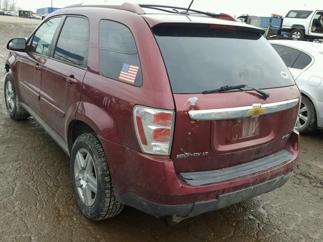 2CNDL63F486292407 - 2008 CHEVROLET EQUINOX LT BURGUNDY photo 3