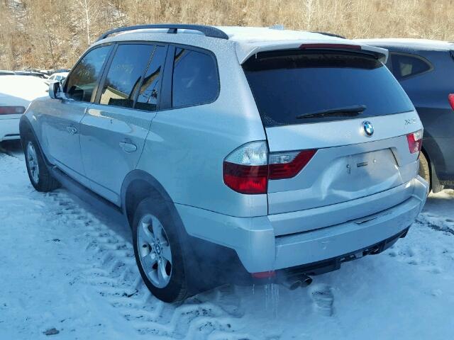 WBXPC934X8WJ16245 - 2008 BMW X3 3.0SI SILVER photo 3