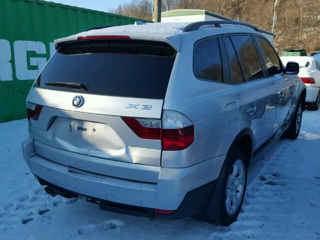 WBXPC934X8WJ16245 - 2008 BMW X3 3.0SI SILVER photo 4