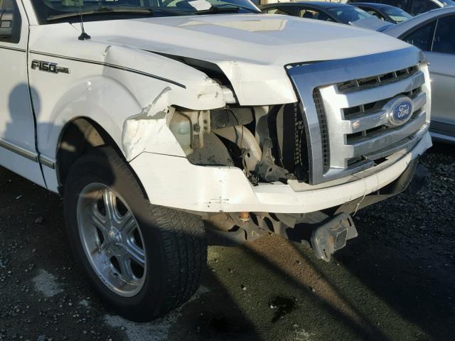 1FTRF12W79KB48385 - 2009 FORD F150 WHITE photo 9