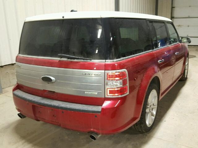 2FMHK6DT2BBD01869 - 2011 FORD FLEX LIMIT RED photo 4