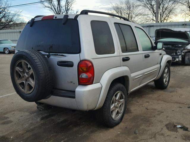 1J8GL58K33W554507 - 2003 JEEP LIBERTY LI SILVER photo 4