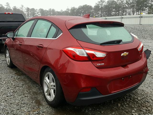 3G1BE6SM5HS537425 - 2017 CHEVROLET CRUZE LT RED photo 3