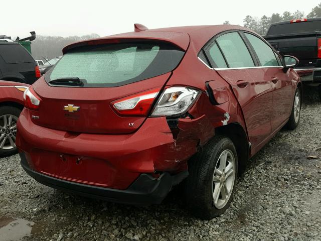 3G1BE6SM5HS537425 - 2017 CHEVROLET CRUZE LT RED photo 4