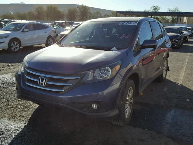 2HKRM4H52DH650315 - 2013 HONDA CR-V EX BLUE photo 2